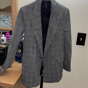 Black and white blazer